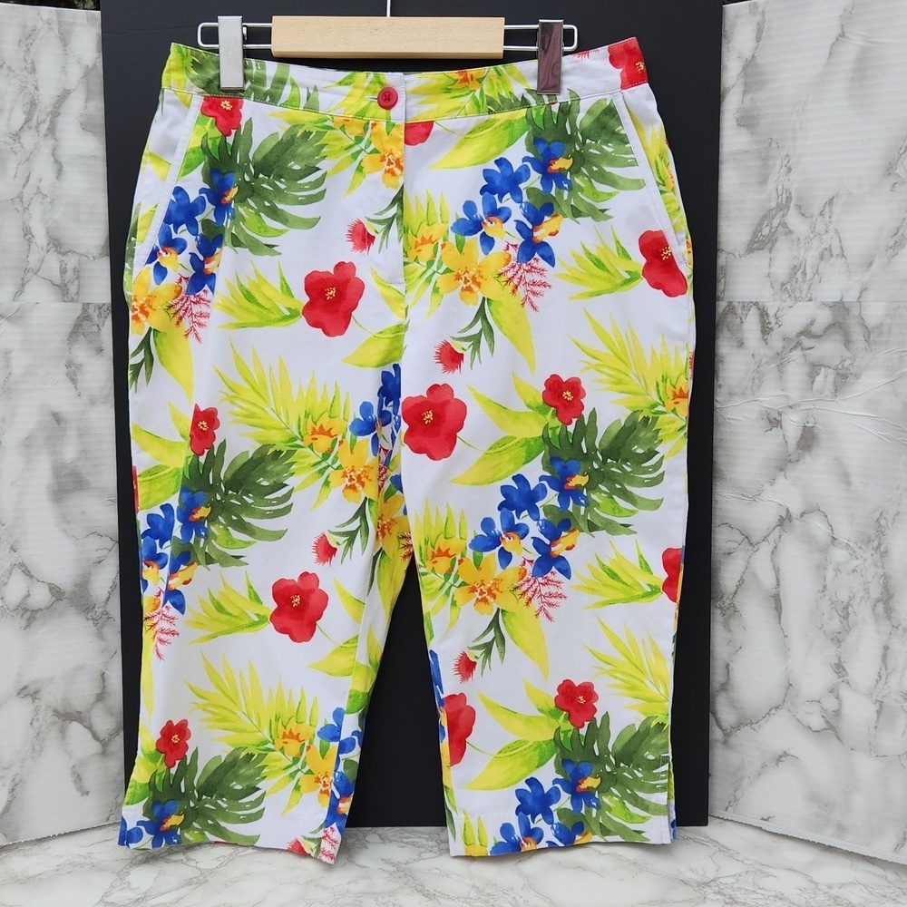 EP Pro Golf Shorts Classic Bermuda Colourful Multi-colour Floral (8)